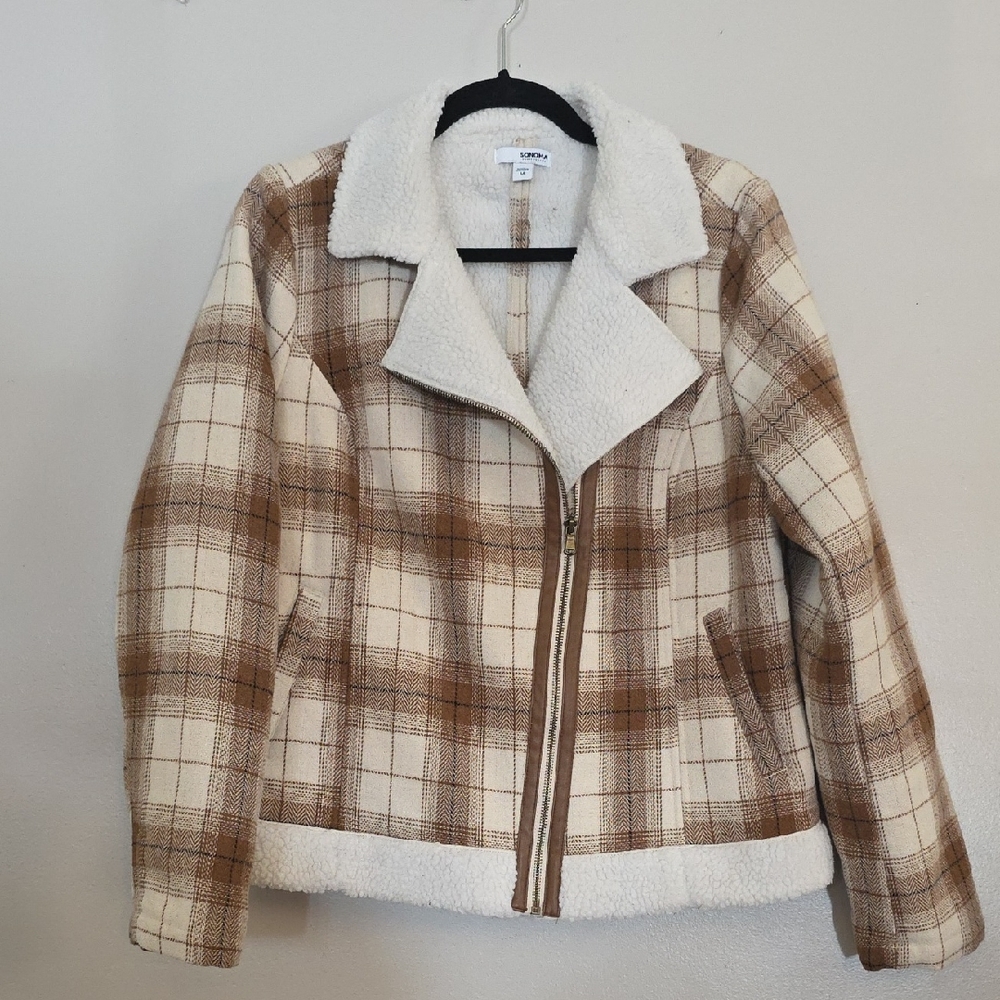 Sherpa Lined Plaid Jacket